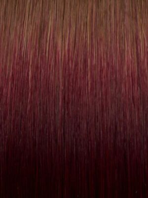 Darkest Brown-Dark Auburn Burgundy (#T2-99J) Rooted Ombre Hair Extensions